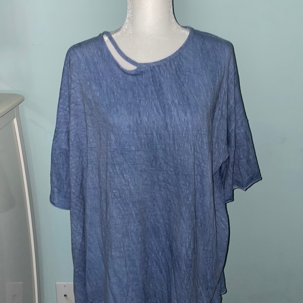 Fashion Nova Blue Oversized Tee